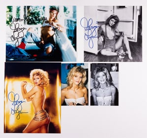 PORN STAR GINGER LYNN 3 SIGNED PHOTOS