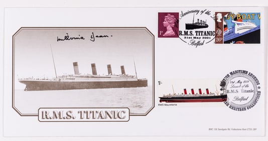 TITANIC COVER SIGNED BY MILLVINA DEAN