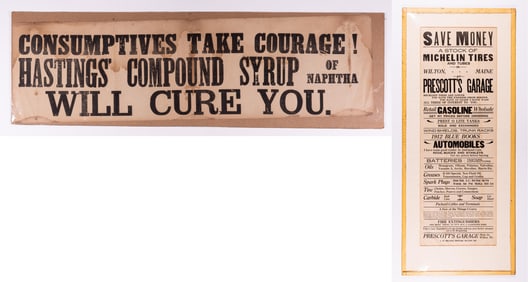 2 TURN OF THE CENTURY BROADSIDE ADVERTISEMENTS
