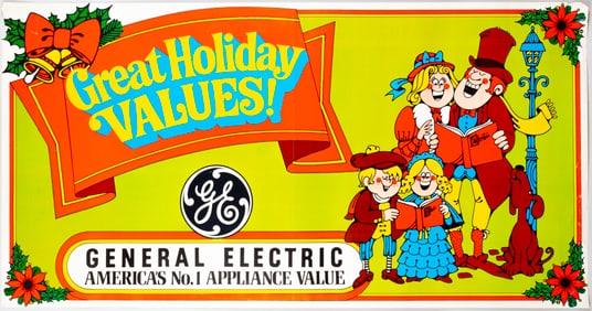 3 HOLIDAY ADVERTISEMENTS GENERAL ELECTRIC