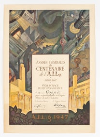 ART DECO FRENCH CERTIFICATE