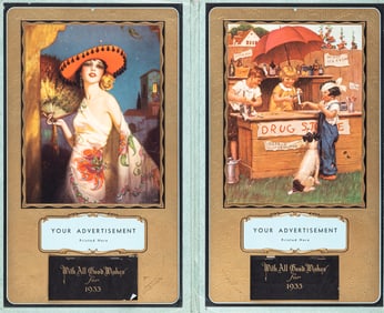 COLONIAL ART CALENDAR SALESMAN SAMPLES