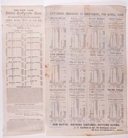 MID-1800S LOTTERY BROADSIDES (2)