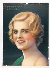 TWO VINTAGE 1930S BEAUTY ADVERTISING POSTERS