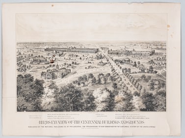 VIEW OF THE CENTENNIAL BUILDINGS AND GROUNDS PHILA.