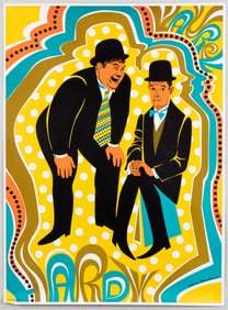 LAUREL AND HARDY POP ART POSTER