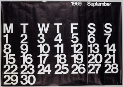 MASSIMO VIGNELLI CALENDAR POSTER