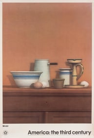 STILL LIFE WITH EGGS CANDLESTICK AND BOWL POSTER WILLIAM BAILEY