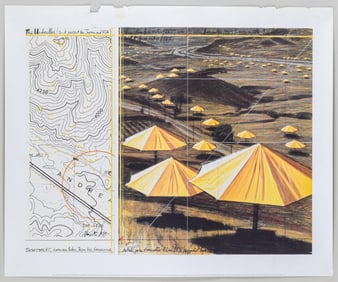 THE UMBRELLAS CHRISTO JAVACHEFF POSTER