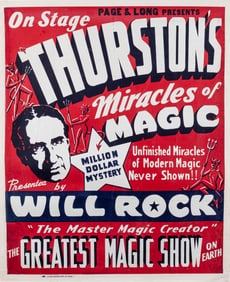 THURSTONS MIRACLES OF MAGIC AD POSTER