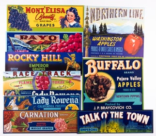 10 FRUIT CRATE LABELS