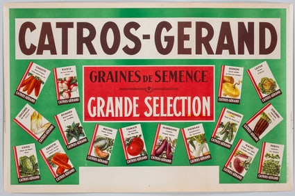 CATROS-GERAND VEGETABLE SEED AD POSTER