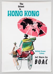 BOAC HONG KONG TRAVEL POSTER