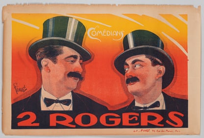 2 ROGERS COMEDIANS POSTER BY EMILE FINOT