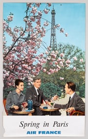 AIR FRANCE SPRING IN PARIS POSTER