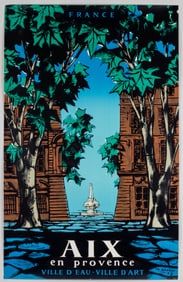 FRANCE AIX EN PROVENCE TRAVEL POSTER FRANCOIS GANEAU
