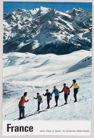 FRENCH SKI TRAVEL POSTER