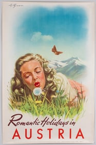 ROMANTIC HOLIDAYS AUSTRIA TRAVEL POSTER