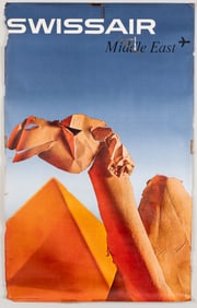 SWISS AIR MIDDLE EAST TRAVEL POSTER