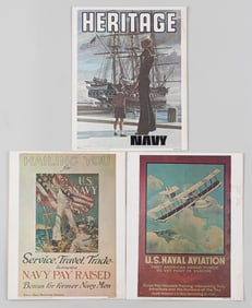 3 U.S. NAVY RECRUITMENT POSTERS VIETNAM WAR ERA