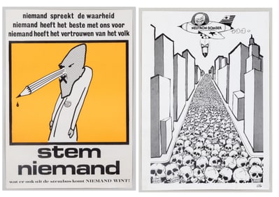 2 DUTCH COUNTER-CULTURE POSTERS