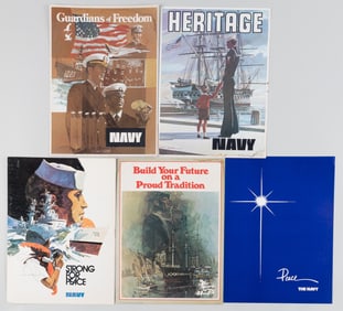 5 VINTAGE U.S. NAVY POSTERS VIETNAM WAR ERA