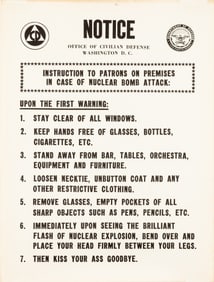 ANTI-NUCLEAR WAR KISS YOUR ASS GOODBYE POSTER