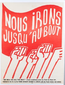 YOUNG SOCIALIST ALLIANCE FRENCH PROTEST POSTER