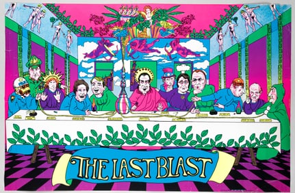 4 NIXON POLITICAL SATIRE HEADSHOP POSTERS