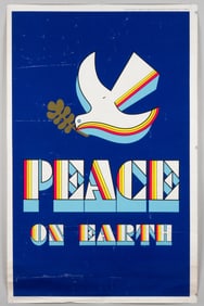 PEACE ON EARTH WITH DOVE POSTER