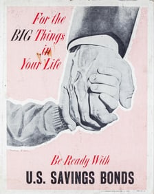 BE READY WITH US SAVINGS BONDS 1955 POSTER