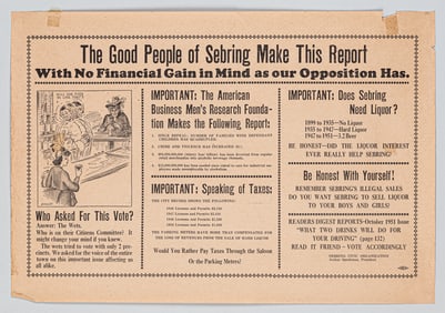 ANTI-LIQUOR POST-PROHIBITION BROADSIDES (2)