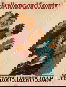 FOR HOME AND COUNTRY WWI POSTER BY ALFRED EVERITT ORR