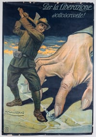 WWI ITALIAN MAUZAN POSTER