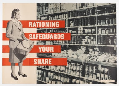 RATIONING SAFEGUARDS YOUR SHARE WWII POSTER