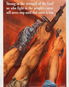 WE WHO FIGHT IN THE PEOPLES CAUSE POSTER WWII POSTER