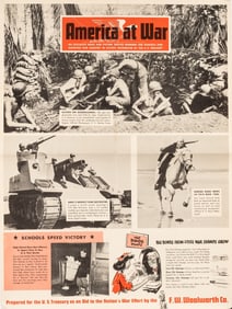 WWII AMERICA AT WAR WOOLWORTH POSTER