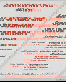 REDEDUCATING & TRAPPING NAZIS RED CROSS POSTER