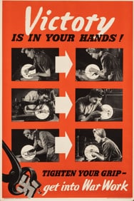 WWII BRITISH ANTI-GERMAN PROPAGANDA POSTER