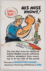 WWII HIS NOSE KNOWS AMERICAN POSTER