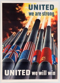 WWII UNITED NATIONS PROPAGANDA POSTER BY HENRY KOERNER