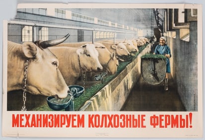 SOVIET FARMING PROPAGANDA POSTER