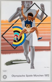 1972 MUNICH OLYMPIC GAMES TRACK POSTER