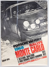 PORSCHE VICTORY AT MONTE CARLO RALLY 1968