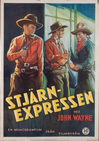 JOHN WAYNE SWEDISH MOVIE POSTER THE STAR PACKER