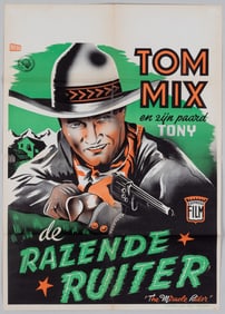 TOM MIX THE MIRACLE RIDER DUTCH MOVIE POSTER