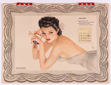 1942 ESQUIRE ALBERTO VARGAS PINUP CALENDAR