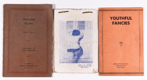 3 VINTAGE ADULT EROTIC BOOKS