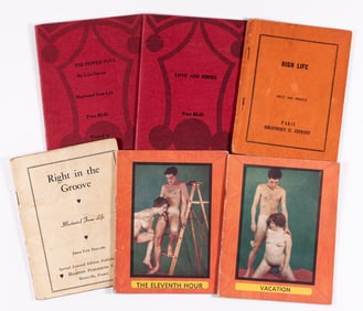 6 VINTAGE ADULT EROTIC BOOKS
