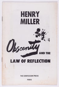 HENRY MILLER OBSCENITY AND THE LAW OF REFLECTION